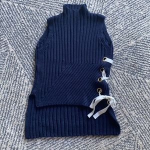 Derek Lam Crosby 10 Sleeveless Ribbed Knit Sweater